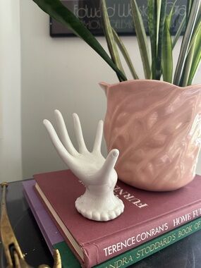 Vintage White Porcelain Hand Decor Sculpture